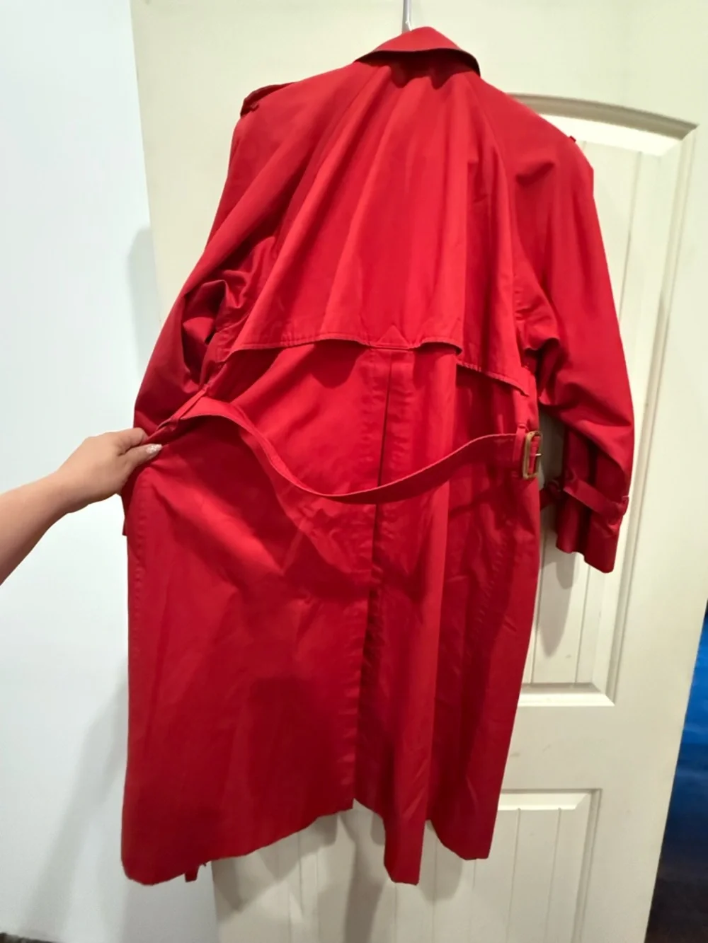 Burberrys London Bright Red Trench - Picture 6 of 10